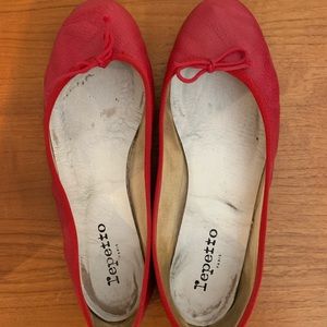 Repetto red ballet flats